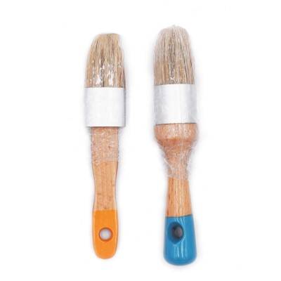 OEM Environmentally friendly wooden handle round head brush chalk wax brush